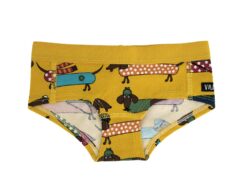 Dachshund Print Brief MUSTARD