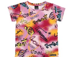 Graffiti Print T-skjorte AZALEA