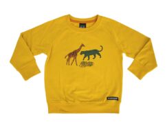 Savannah Placement Print Genser MUSTARD