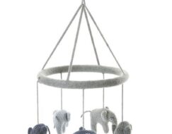 Smallstuff Uro m/ strikkede elefanter Grå/blå