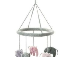 Smallstuff Uro m/strikkede elefanter Blå Rose/Pudder