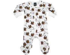 Squirrel Print, Nyfødt Pyjamas m/fot MARBLE SQUIRREL